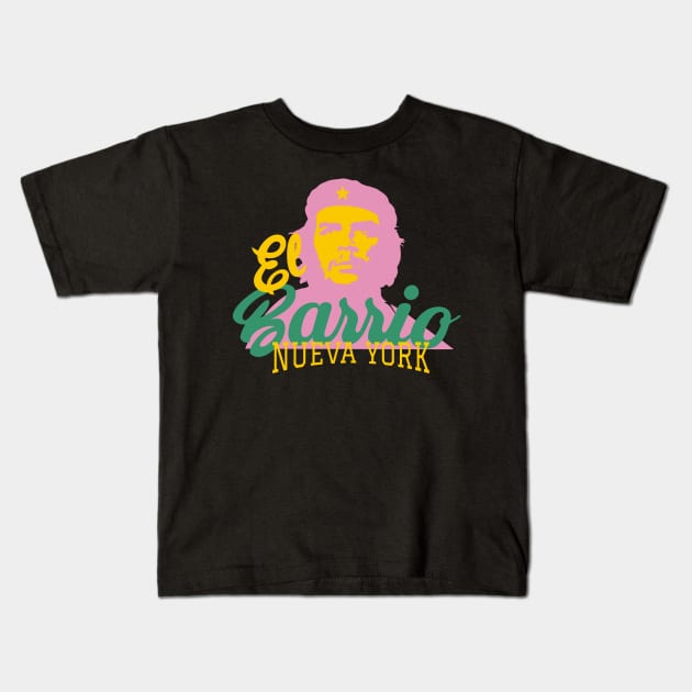 New York El Barrio  -  Spanish Harlem  - El Barrio  NYC Che Guevara Kids T-Shirt by Boogosh